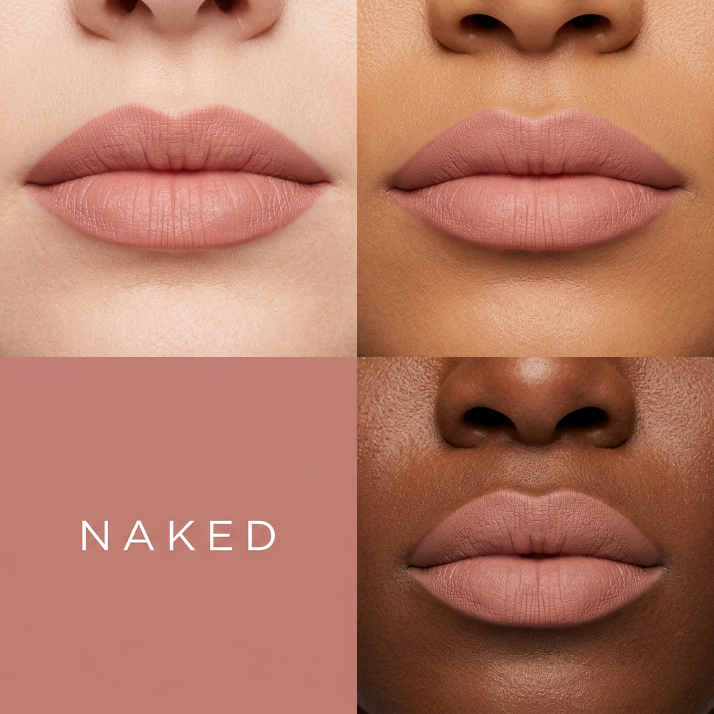 Naked lip liner on three skin tones