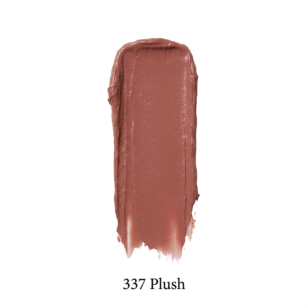 337 Plush JoJo Beauty lipstick smear swatch