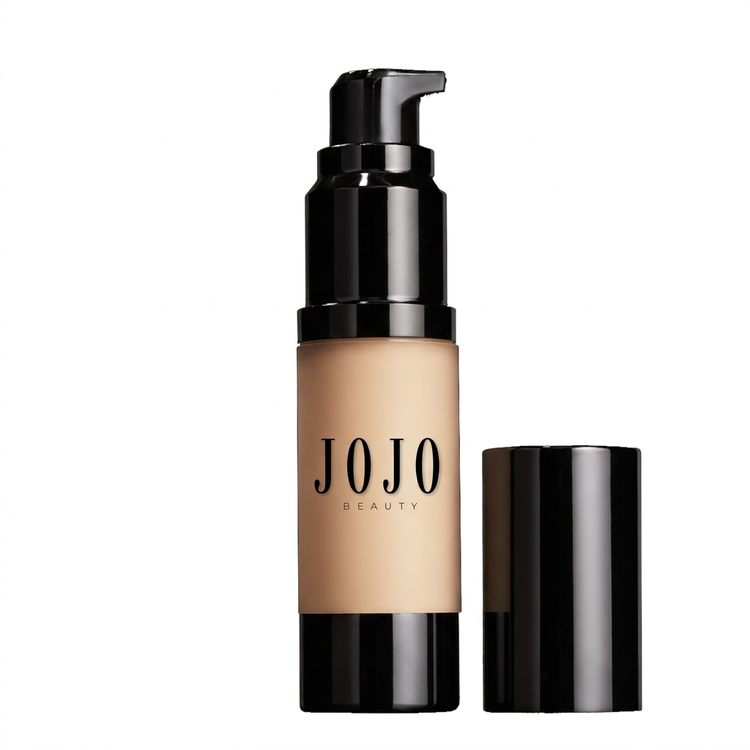 JoJo Beauty Luminous Liquid Foundation with black JOJO BEAUTY logo
