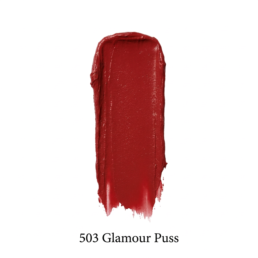 503 Glamour Puss JoJo Beauty lipstick smear swatch