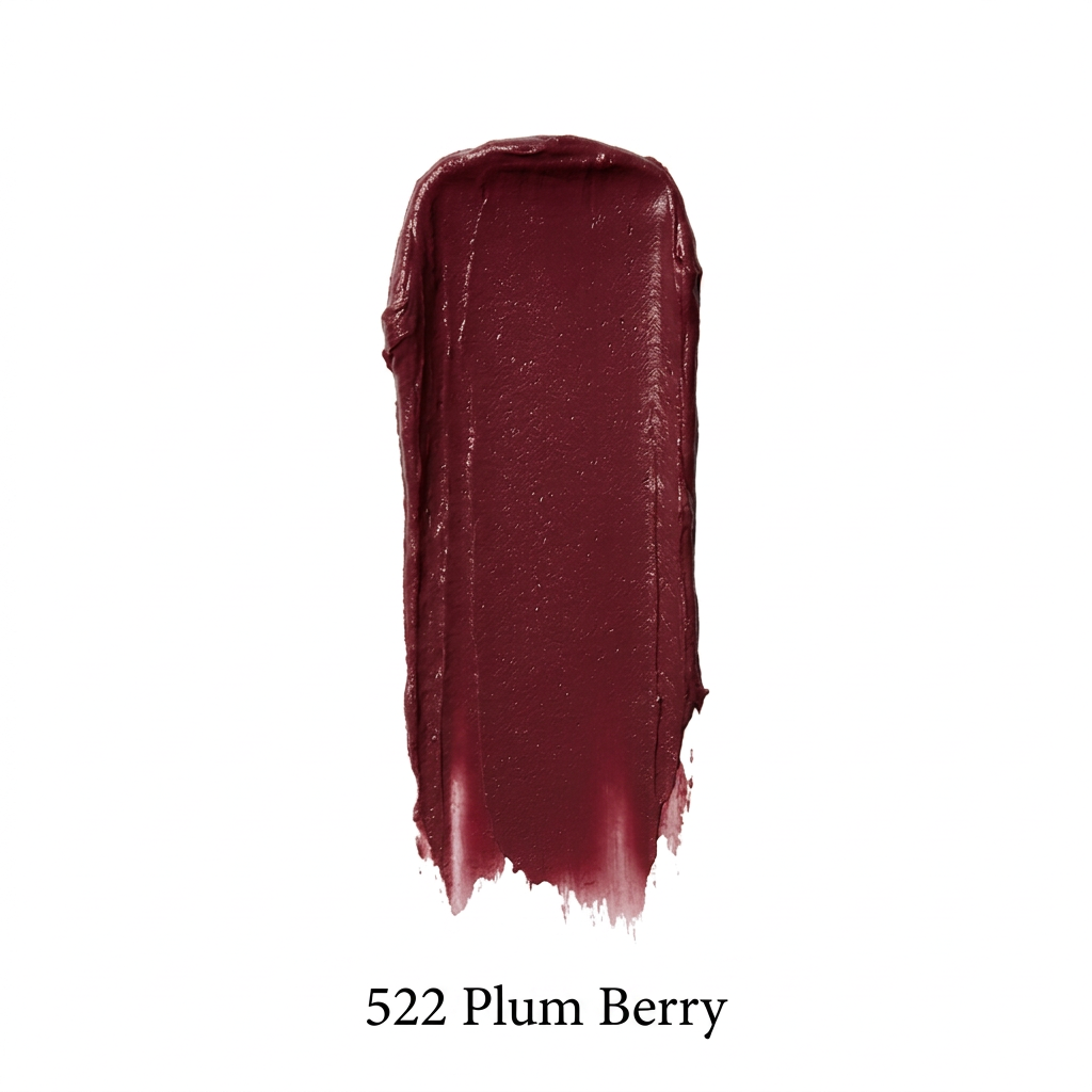 522 Plum Berry JoJo Beauty lipstick smear swatch