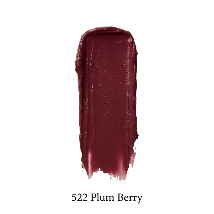 522 Plum Berry JoJo Beauty lipstick smear swatch